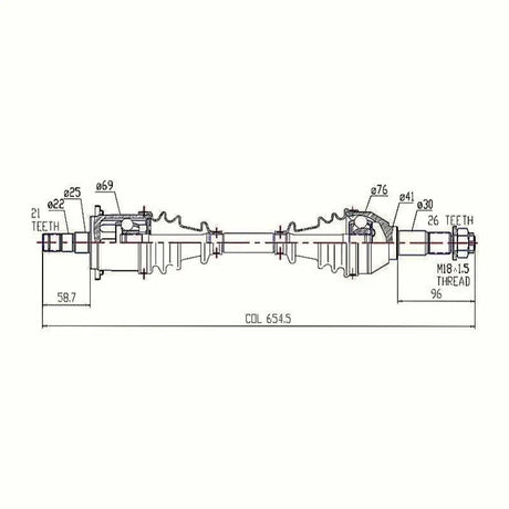CV Shaft | Can Am 800 / 1000 Commander | Front L/H