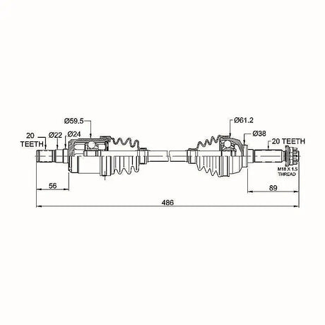 CV Shaft | Suzuki King Quad 450 / 500 / 700 750 | Front - Atv Driveshafts