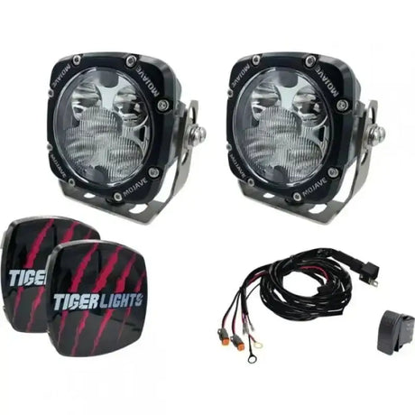 Off-road LED light kit with covers and wiring harness for ATV Quad Lights LED collection
