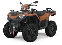 All-terrain Polaris Sportsman 570 EPS 2021+ with visible suspension and sturdy tires