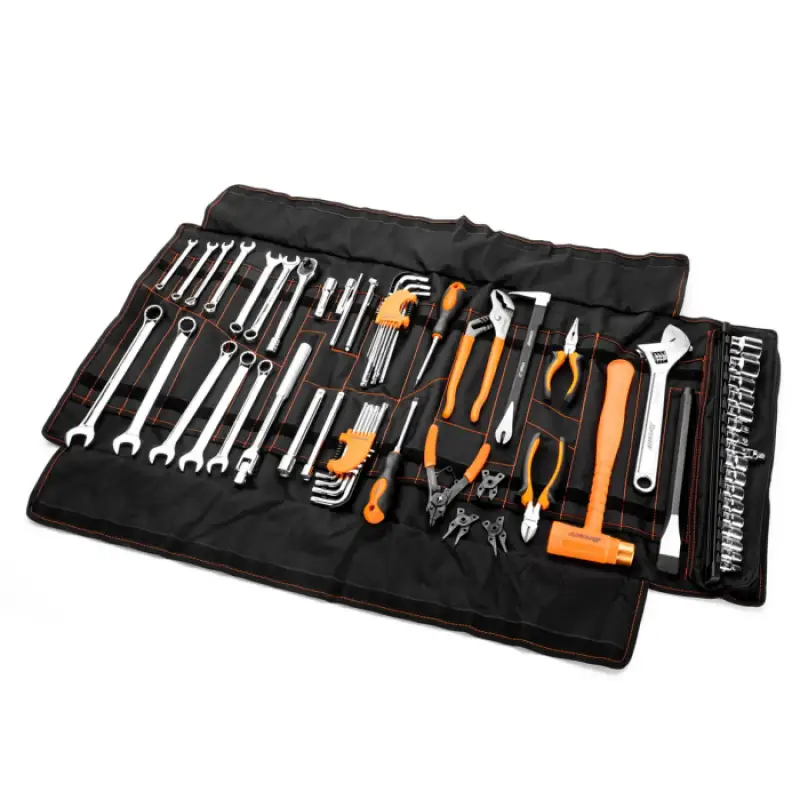 SuperAtv Accessories comprehensive tool roll with wrenches pliers screwdrivers and hammer