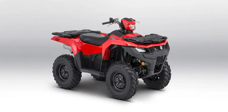 Red Suzuki KingQuad ATV with black racks and wheels in Suzuki LTA KingQuad 750 2019+ collection