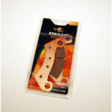 Delta brake pads packaged set with metallic backing and dark brown friction material in UTV SXS Brake Pads Collection
