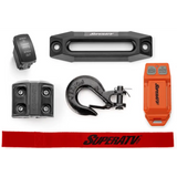 12V WINCH 2 TON 2,000KG, ATV/UTV, SYNTHETIC ROPE, 4 BOLT, SUPERATV WN - 4500Utv winchMud Hawgz Uk