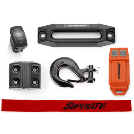 12V WINCH 2 TON 2,000KG, ATV/UTV, SYNTHETIC ROPE, 4 BOLT, SUPERATV WN - 4500Utv winchMud Hawgz Uk