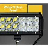 300mm 12" LED SPOT LIGHT BAR 24 LED 72W 12V + WIRING KIT INCLUDEDLed Light BarsMud Hawgz Uk