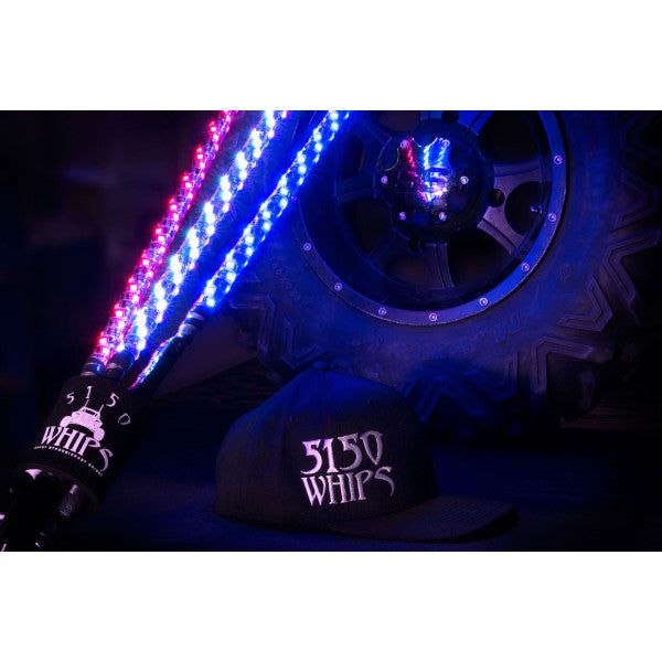 5150 Whips - Pair of 4 ft 187 whips with Bluetooth Mud Hawgz Uk