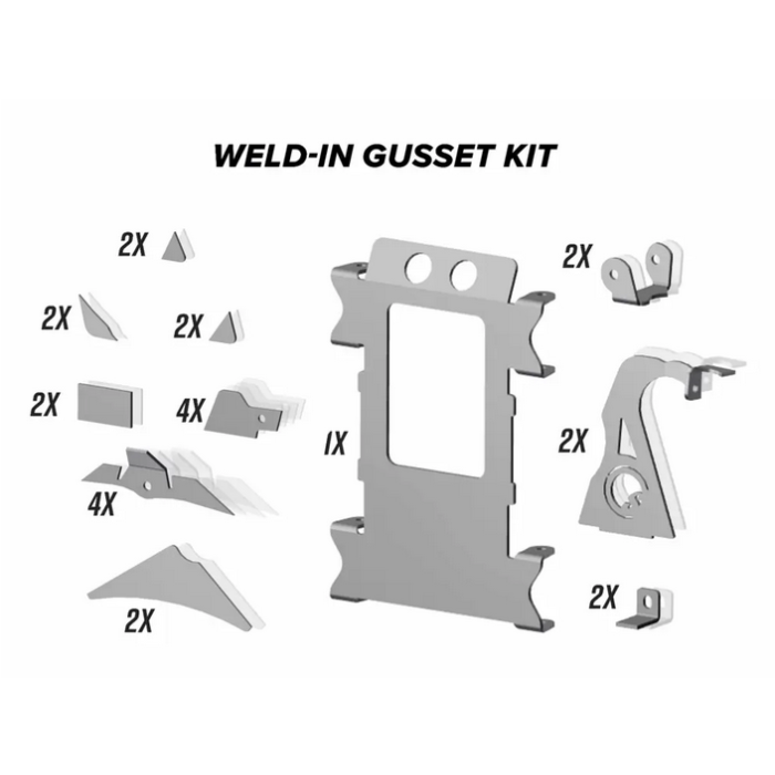 POLARIS RZR XP TURBO/1000 WELD IN FRAME STIFFENER GUSSET KIT, SUPERATV