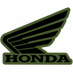 Honda Wing | L/H Tank Sticker 107mm | Black/Green