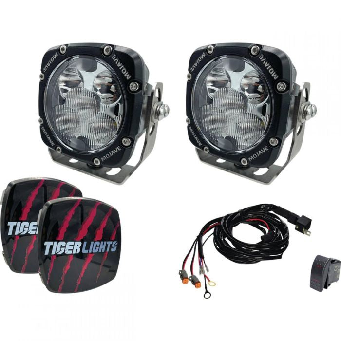 TIGER LIGHTS - DUAL LED SPOT LIGHT KIT 4" 12/24V MOJAVE TLM4-KIT