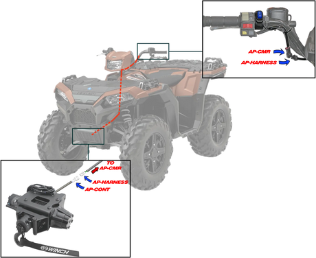 KFI Plug-N-Play Winch Kit For Polaris Sportsman Scrambler ATV