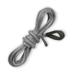 Coiled synthetic cable winch rope with protective loop for Assault Series 3500lb Winch.