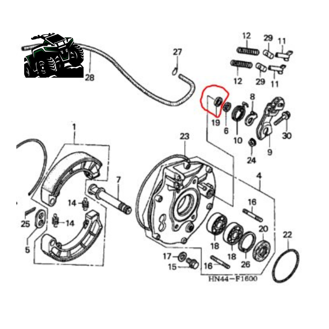 Brake Drum Seal  17x23x3 Honda Trx 420/500/520 SRA Oem 91206-968-003 - Mud Hawgz Off-Road