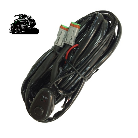 HYPER LED Light Bar Wiring Loom 24v Double Connector - Mud Hawgz Off-Road