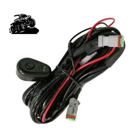 HYPER LED Light Bar Wiring Loom 12v Single Connector - Mud Hawgz Off-Road