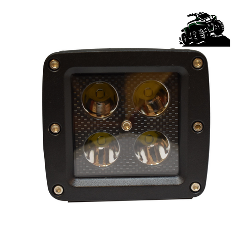 HYPER LED Single Spot Light 20W 12v 80mm x 70mm x 70mm - Mud Hawgz Off-Road