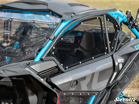 CAN-AM X3 UPPER DOORS CLEAR WINDOWS PLASTIC SUPER ATV - Utv sxs doors
