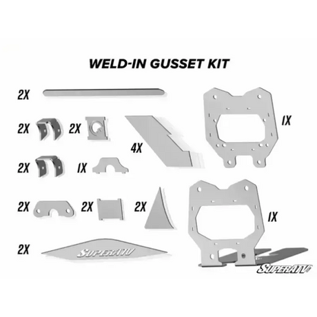 CANAM MAVERICK X3 WELD IN FRAME STIFFENER GUSSET KIT, SUPERATVVehicle Parts & Accessories:ATV, Side - by - Side & UTV Parts & Accessories:Steering & Suspension:A - Arms & SwingarmsMud Hawgz Uk