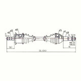 CV Shaft | Can Am 800 / 1000 Commander | Front L/H