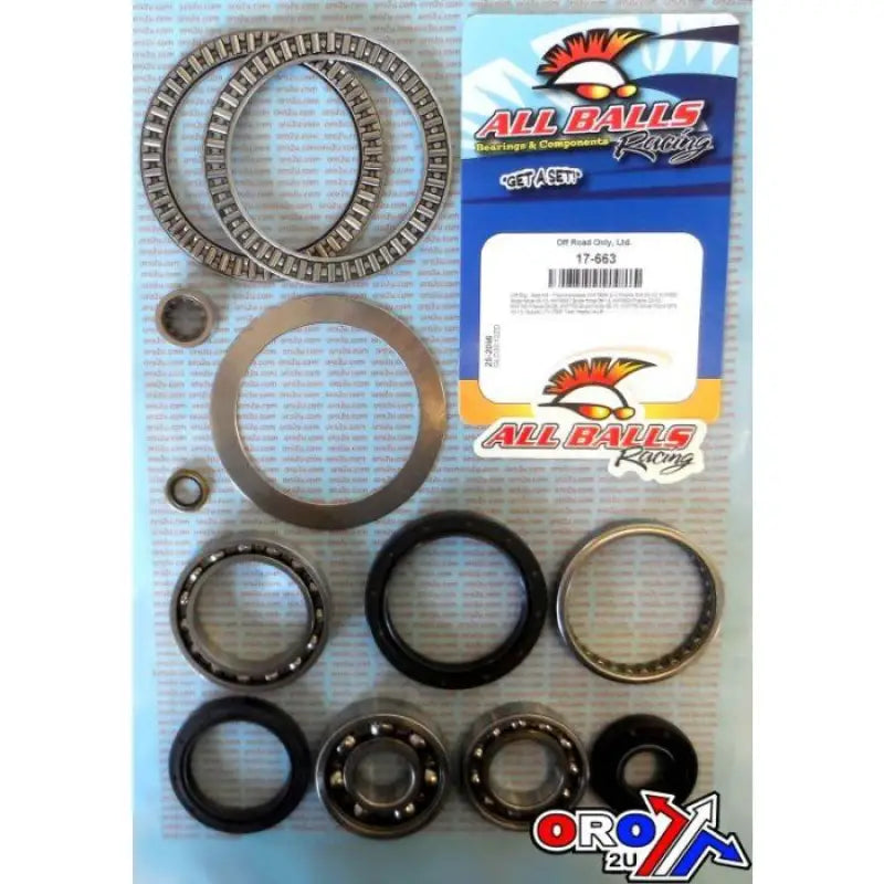 DIFFERENTIAL KIT FRONT KAW ALLBALLS 25-2066 - Atv Differential Bearing Kit