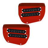 Dual Wide 8’’ LED Headlights for 2014-2025 Honda Foreman Atv - Red - Honda Dual Led Lights