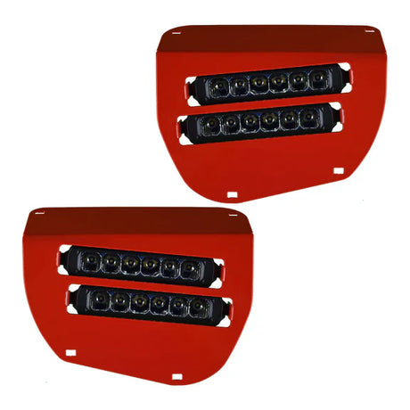 Dual Wide 8’’ LED Headlights for 2014-2025 Honda Foreman Atv - Red - Honda Dual Led Lights