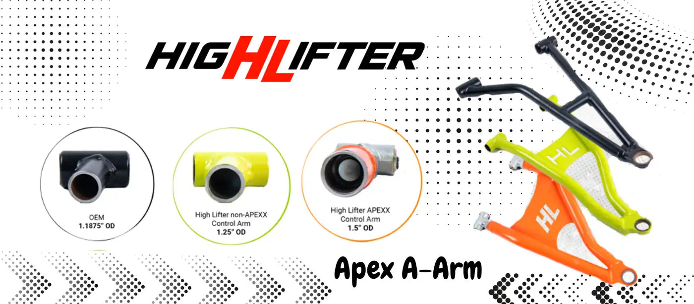 High Lifter Apex A-Arm product advertisement.