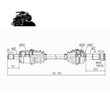 HYPER CV Shaft Honda TRX 420 FA IR 15 - 19 TRX 500 FE/FA/FM/FM IRS 2014 - 18 Front L/HMud Hawgz Uk