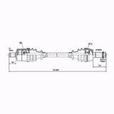 HYPER CV Shaft Polaris 500 /700/800 Front