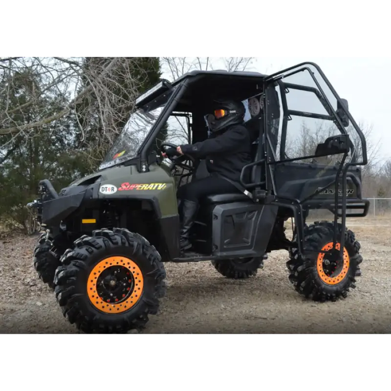 POLARIS RANGER CAB ENCLOSURE DOORS CLEAR SUPER ATV DOOR-P-RAN-09XP-001-72 - Utv Doors