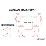 POLARIS RZR WINCH MOUNT PLATE SUPERATV WM-P-RZR-4500 - Utv winch mount