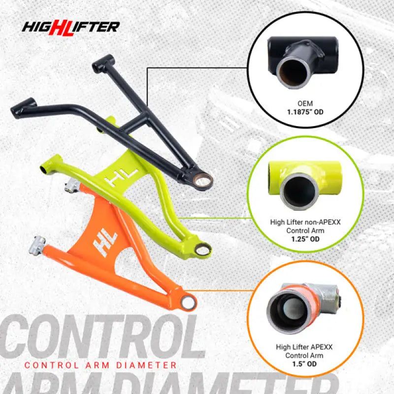 Polaris RZR XP 1000 APEXX Front Forward Upper & Lower Control Arms Highlifter