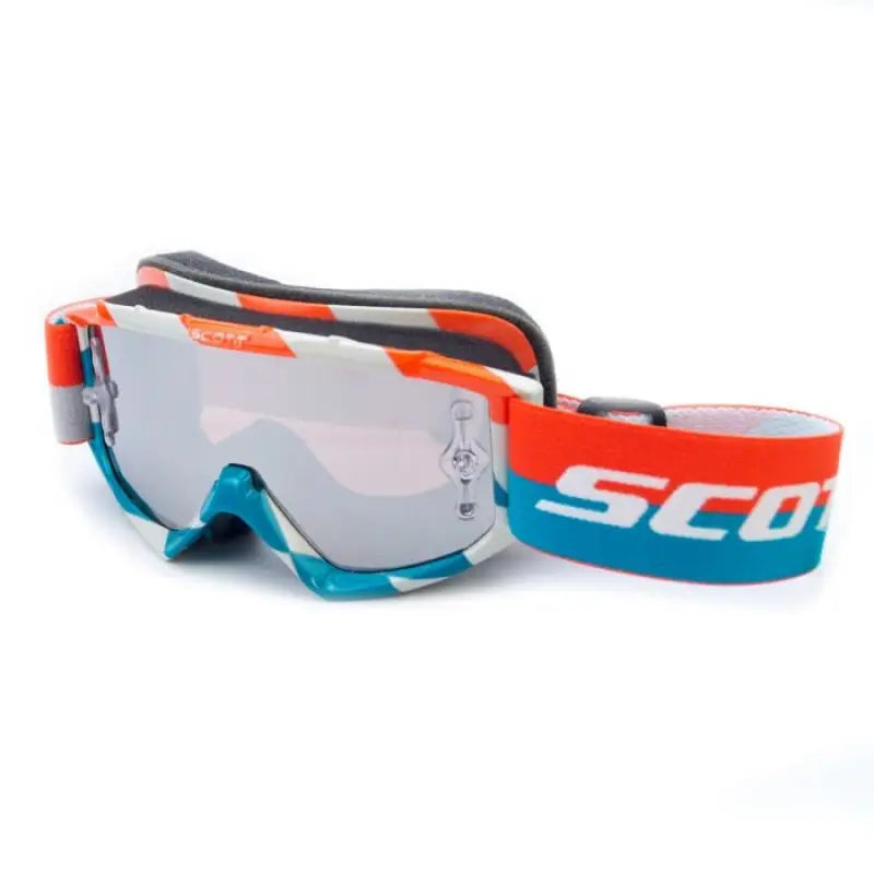 SCOTT 89SI PRO YOUTH GOGGLE TRACK ORANGE/BLUE W/SILVER LENS - Goggles