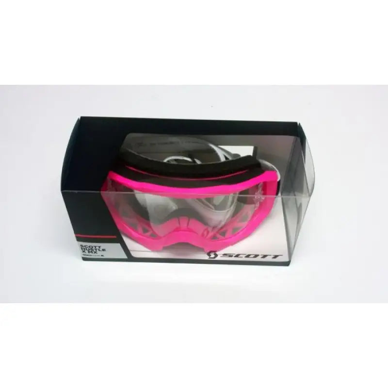 SCOTT HUSTLE GOGGLES CLEAR LENS PINK/WHITE SC084106 - Goggles