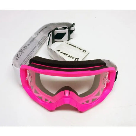 SCOTT HUSTLE GOGGLES CLEAR LENS PINK/WHITE SC084106 - Goggles