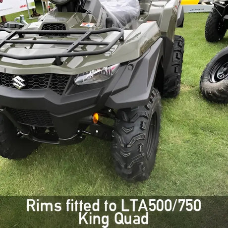 Steel Rim | Black | 12x6 | 4/110 PCD | offset + 15 | Front - Standard Atv Rims