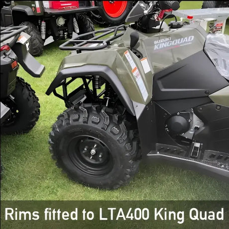 Steel Rim | Black | 12x6 | 4/110 PCD | offset + 15 | Front - Standard Atv Rims