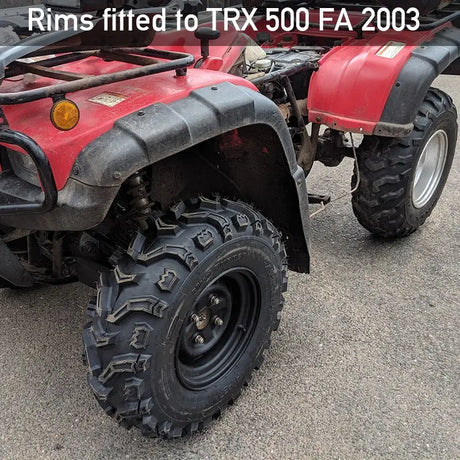 Steel Rim | Black | 12x6 | 4/110 PCD | offset + 15 | Front - Standard Atv Rims