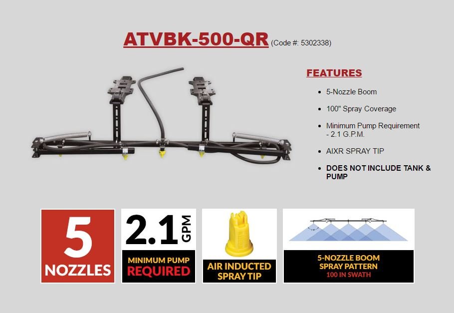 Fimco Sprayer Boom Kit – ATV BK500 – QR (ATVBK500)